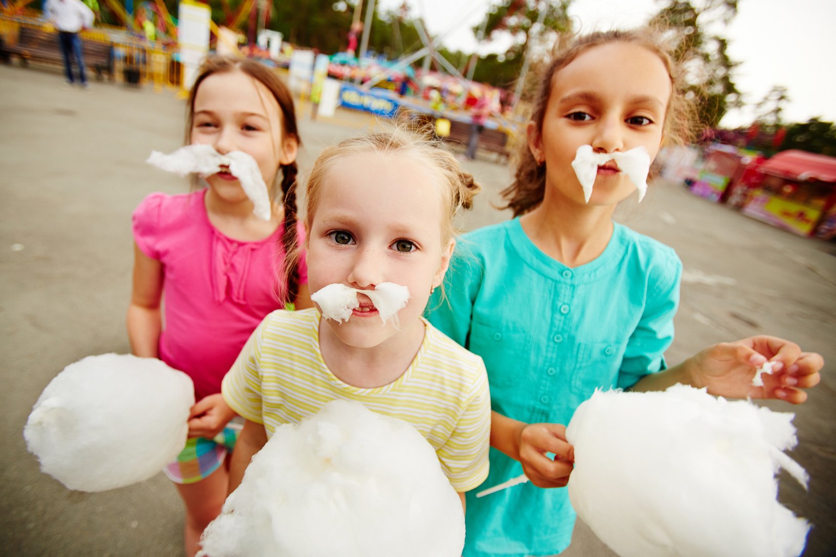 Eating cotton candy